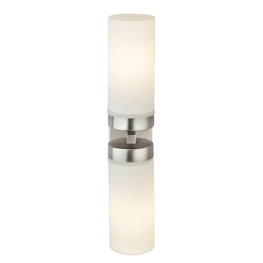 Netlighting Space Bathroom Wall Lamp Matt Nickel 2x E14 in Grey 2