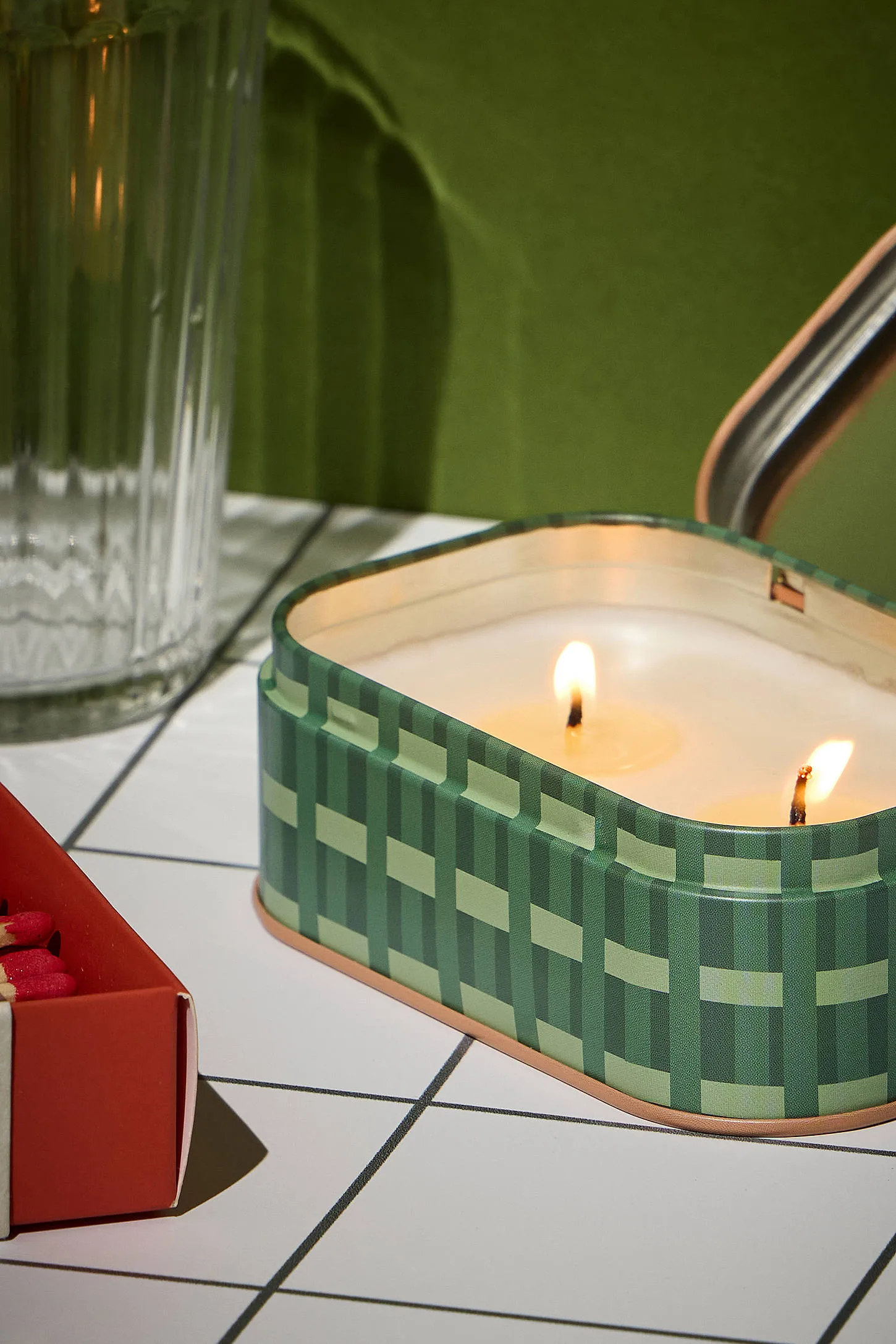 Paddywax Bistro Piment Soy Wax Tin Candle - Green ALL 2