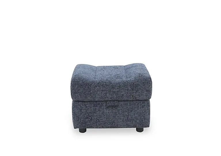 Aero Fabric Storage Footstool - Hopsack Midnight