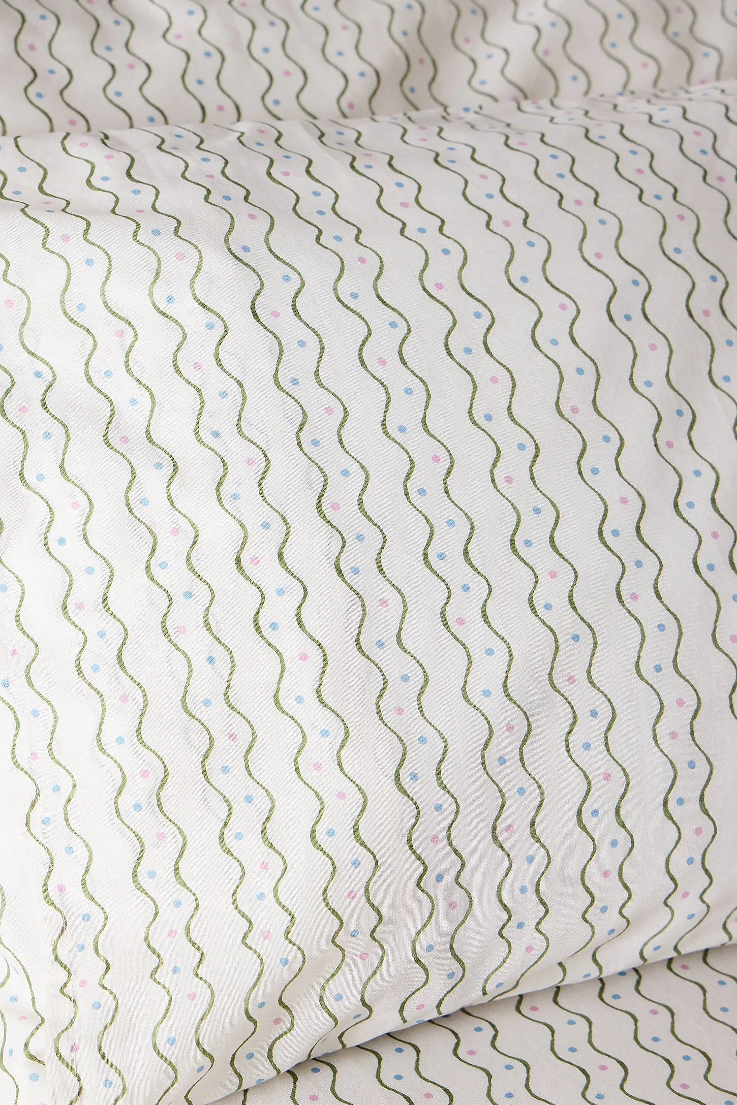 Wiggle Stripe Fitted Sheet & Pillowcase Set - Neutral 4