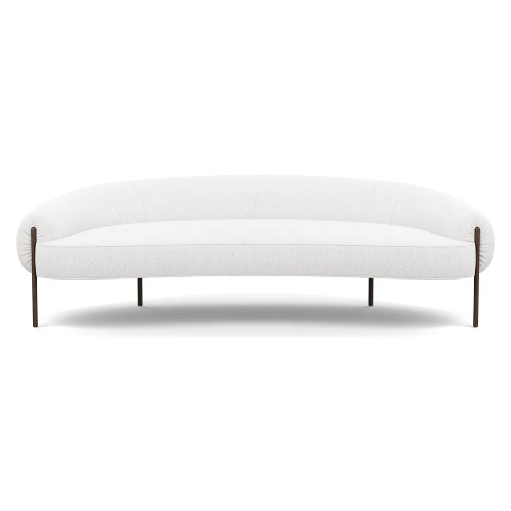 Heal's Isola 3 Seater Sofa Loop Boucle Polar Bronze Feet 1