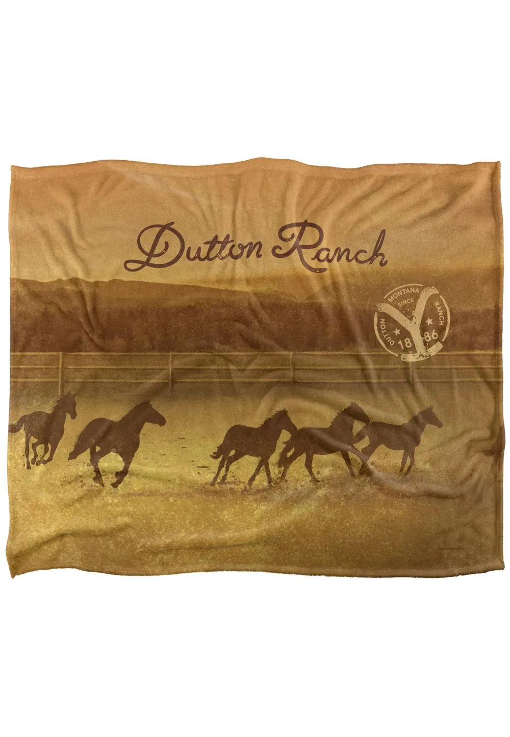 Yellowstone Dutton Ranch Ride Silky Touch Super Soft Throw Blanket 152 X 127 cm in White