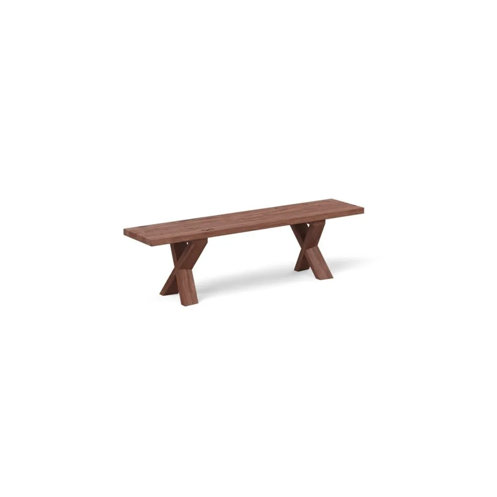 Heal's Oslo Bench 200x35cm Walnut Straight Edge