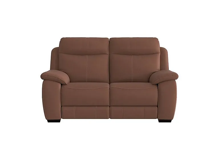 Starlight Express 2 Seater Fabric Recliner Sofa with Power Headrests - Hazelnut