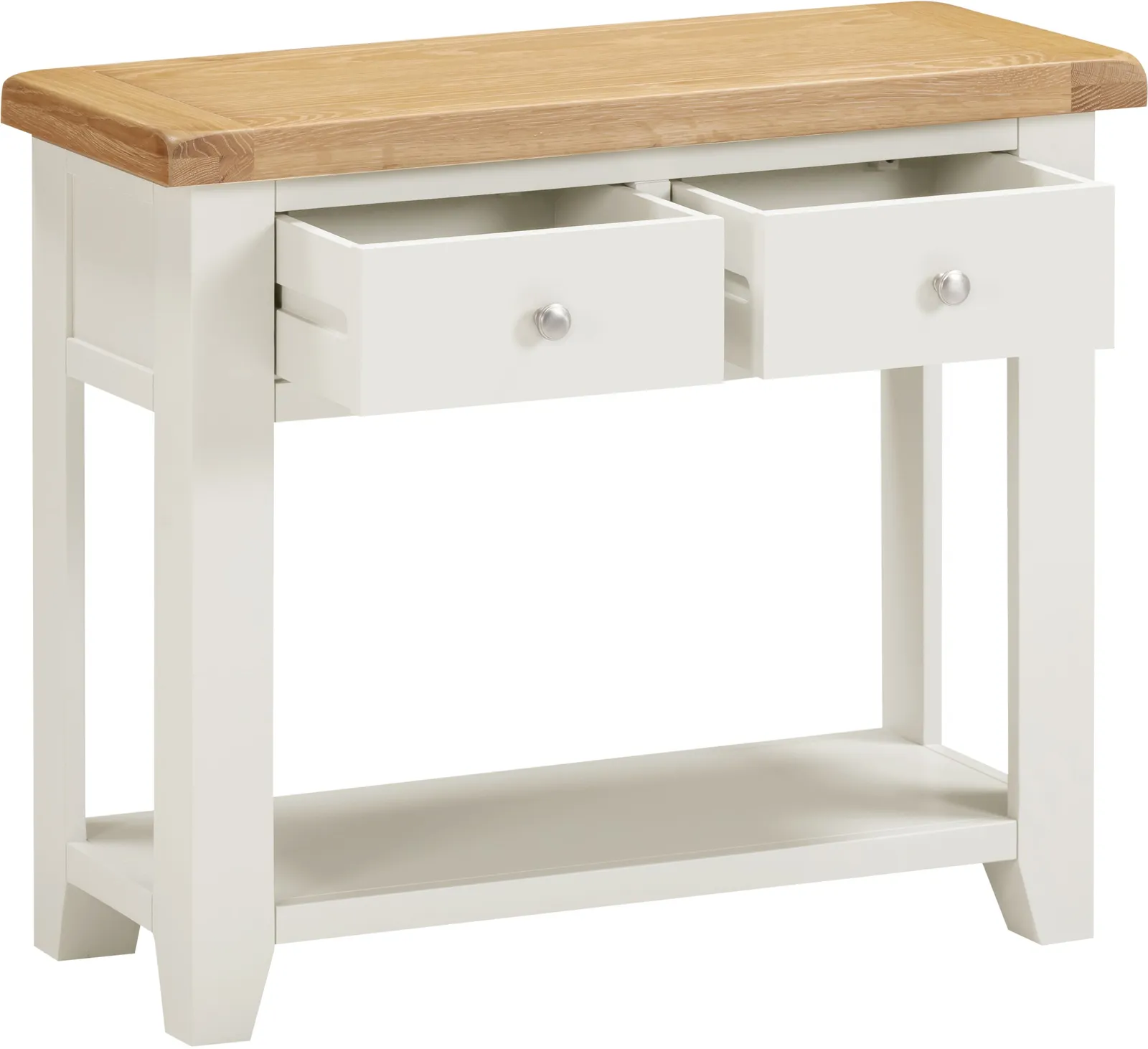 Seconique Windsor 2 Drawer Console Table (Fully Assembled) in Ivory 3