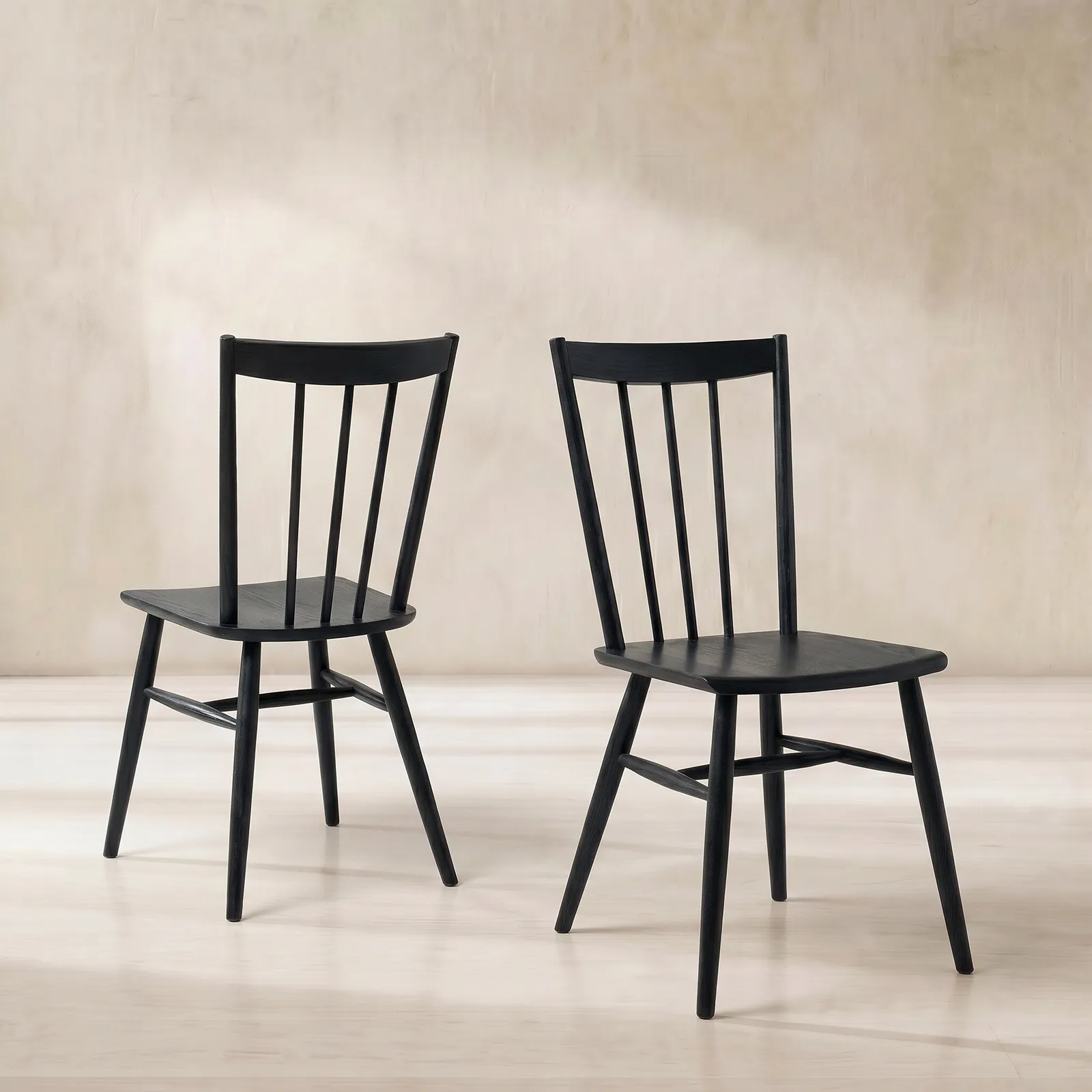 Ercol Fairmile Dining Chair (Gib), Black Wood | Barker & Stonehouse 1