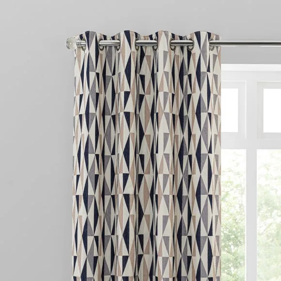 Elements Triangles Eyelet Curtains 1