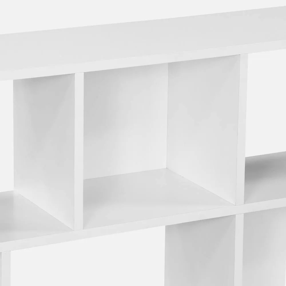 sweeek 3-shelf Bookshelf With 12 Compartments in White 2