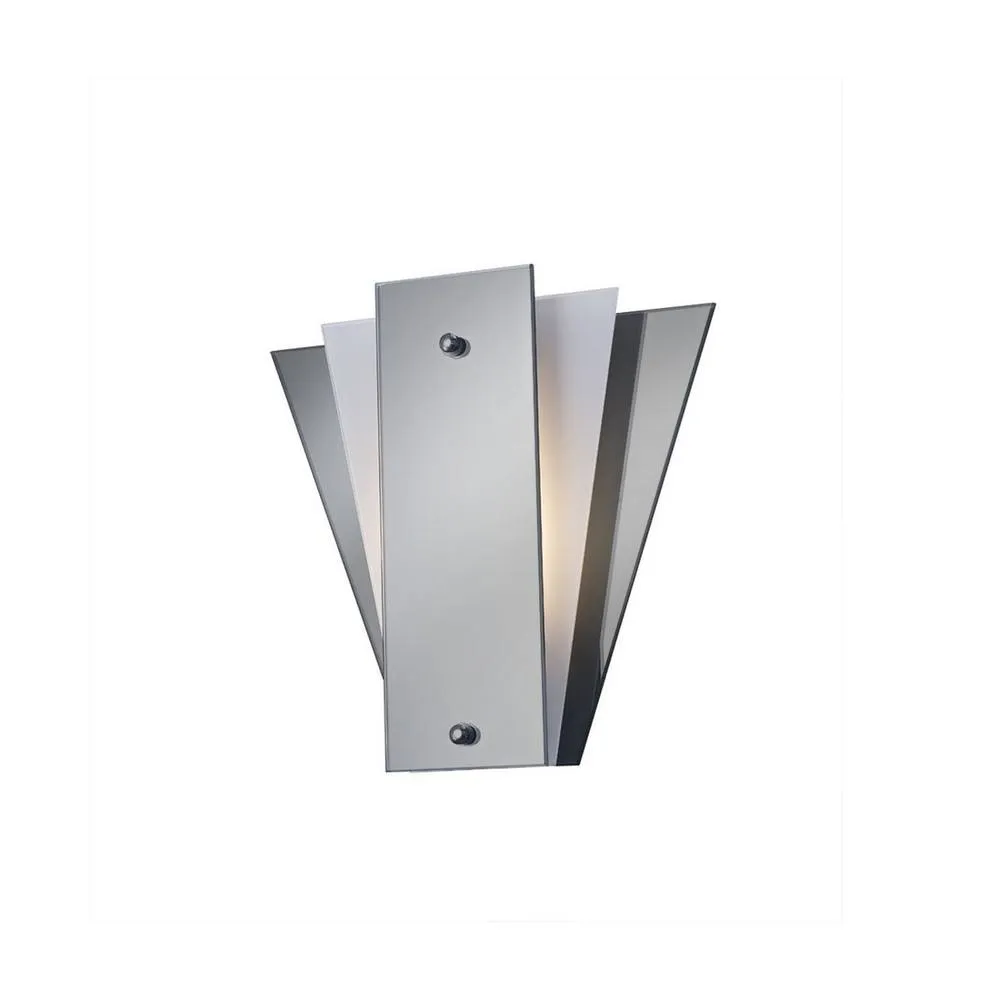 Netlighting Atlantis 3 Layer Flush Flush Wall Lamp E27 Smoked Mirror Frosted in Grey