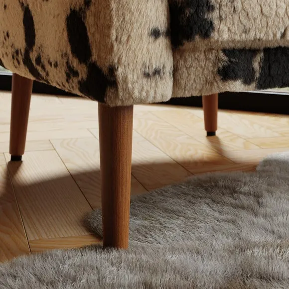 Kaspar Faux Cow Fur Tub Chair 5