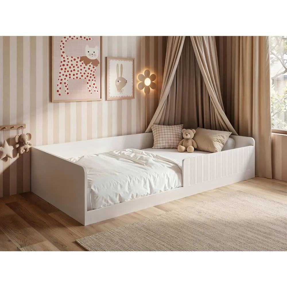 Flair Nadia Single Montessori Floor Bed in White 2
