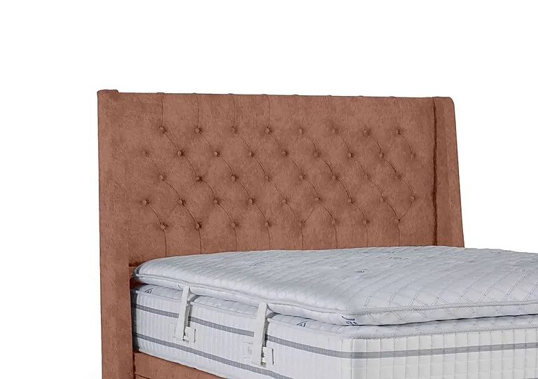 Pinnacle Floor Standing Headboard - Double - Burnt Orange