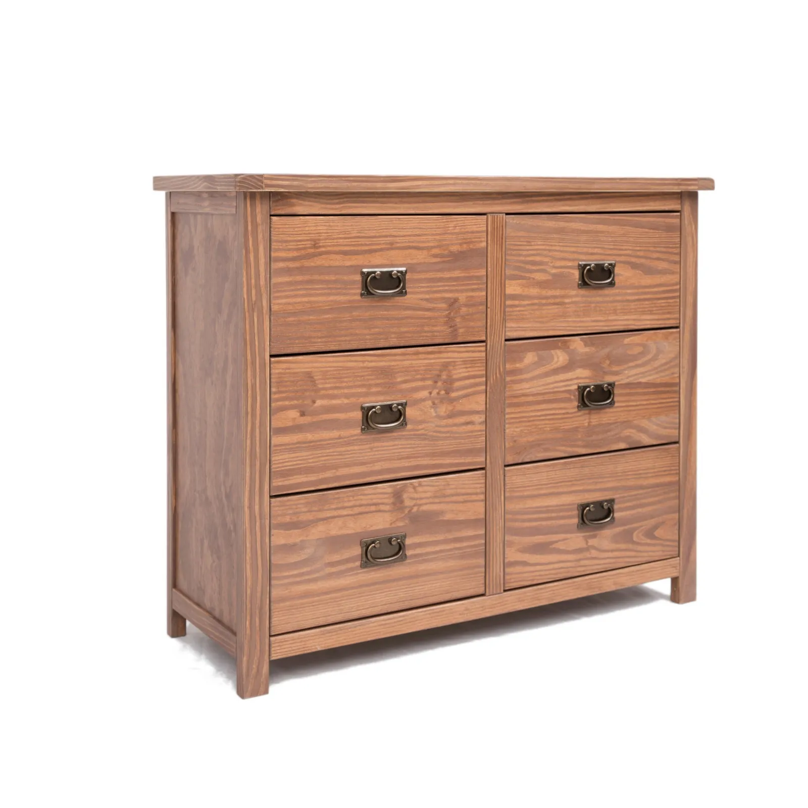 Cabinet Bits Padua 6 Drawer Chest of Drawers Bras Drop Handle in Brown 2