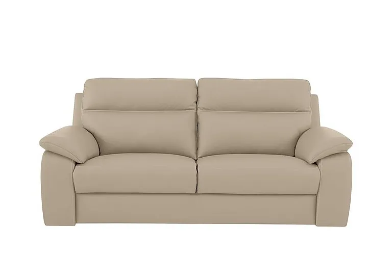 Pepino 3 Seater Leather Sofa - Torello Fango