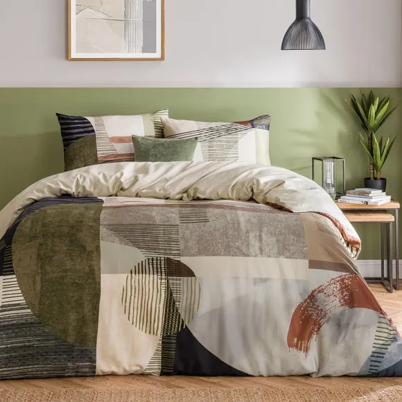 Lukas Geometric 100% Cotton Duvet Cover & Pillowcase Set