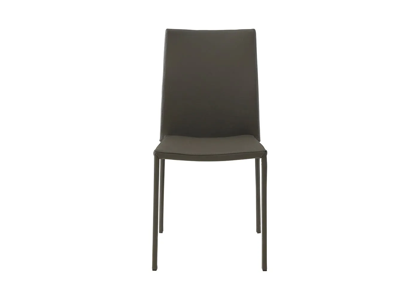 Ligne Roset Slim Dining Chair Grey Leather