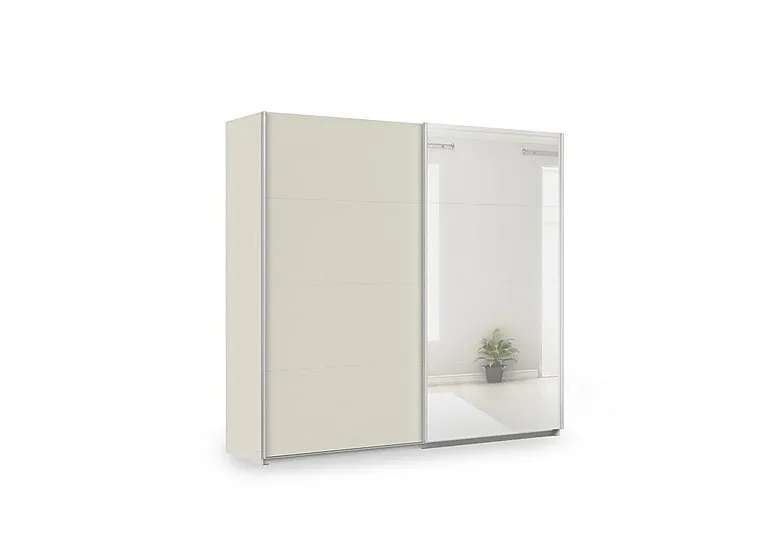 Impulse 226cm 2 Door Décor Slider Wardrobe with Mirror Door