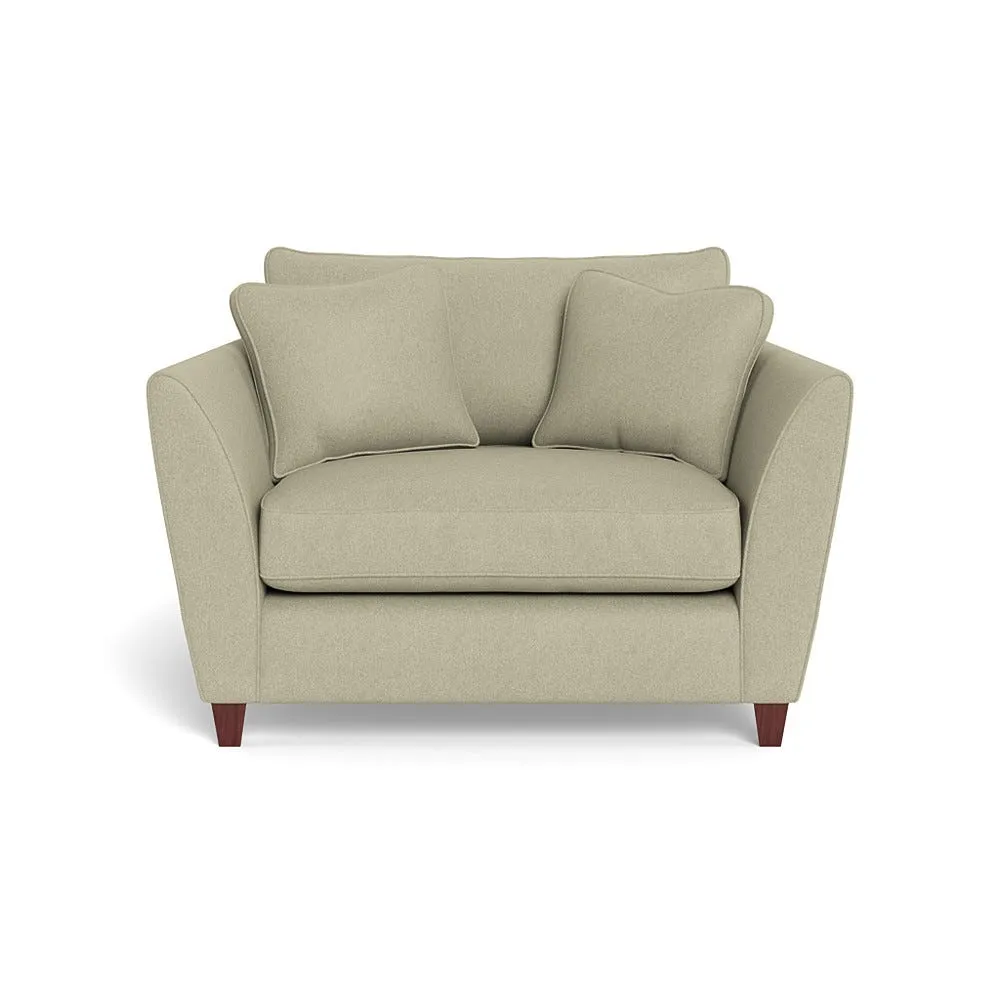 Heal's Torino Loveseat Cotton Grain Walnut Feet