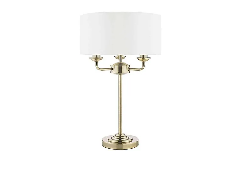 Sorrento 3 Light Table Lamp - Antique Brass