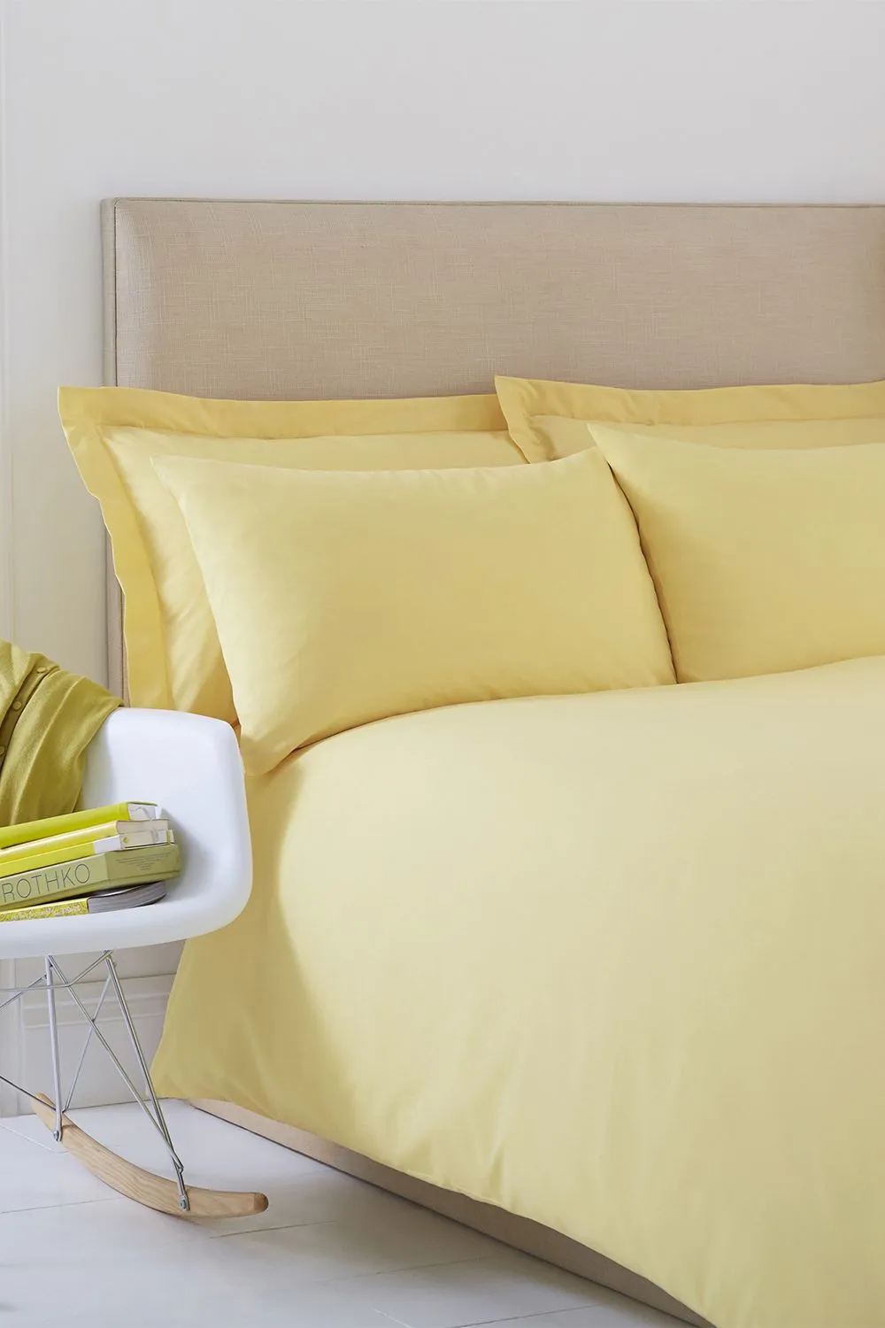 Martex Poetry Plain Dyed Duvet Cover Set in Lemon