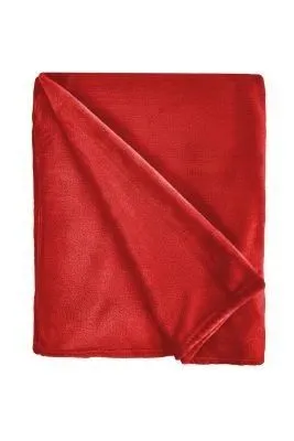 New Edge Blinds NewEdgeBlinds Plush Collection Flannel Fleece Super Soft Throw in Red (55" x 71"), Red