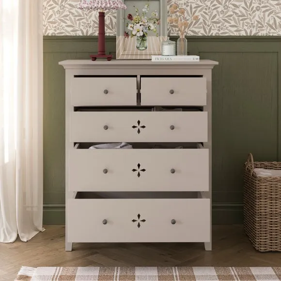 Lynton Petal Cut 5 Drawer Chest 2