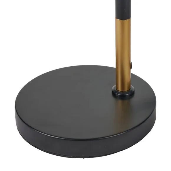 Wanda White Orb and Black Metal Reading Floor Lamp 5