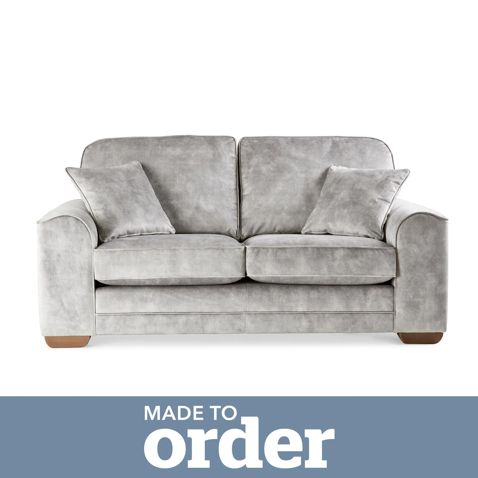 Morello 2 Seater Sofa Slub Velvet Slub Velvet Cement