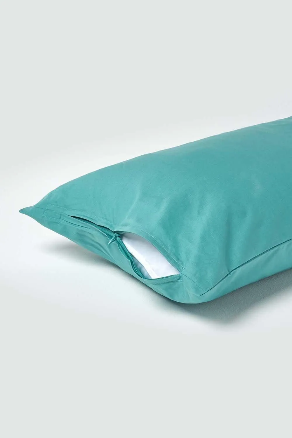 Homescapes Continental Egyptian Cotton Pillowcase 200 TC, 40 x 80 cm in Teal 3