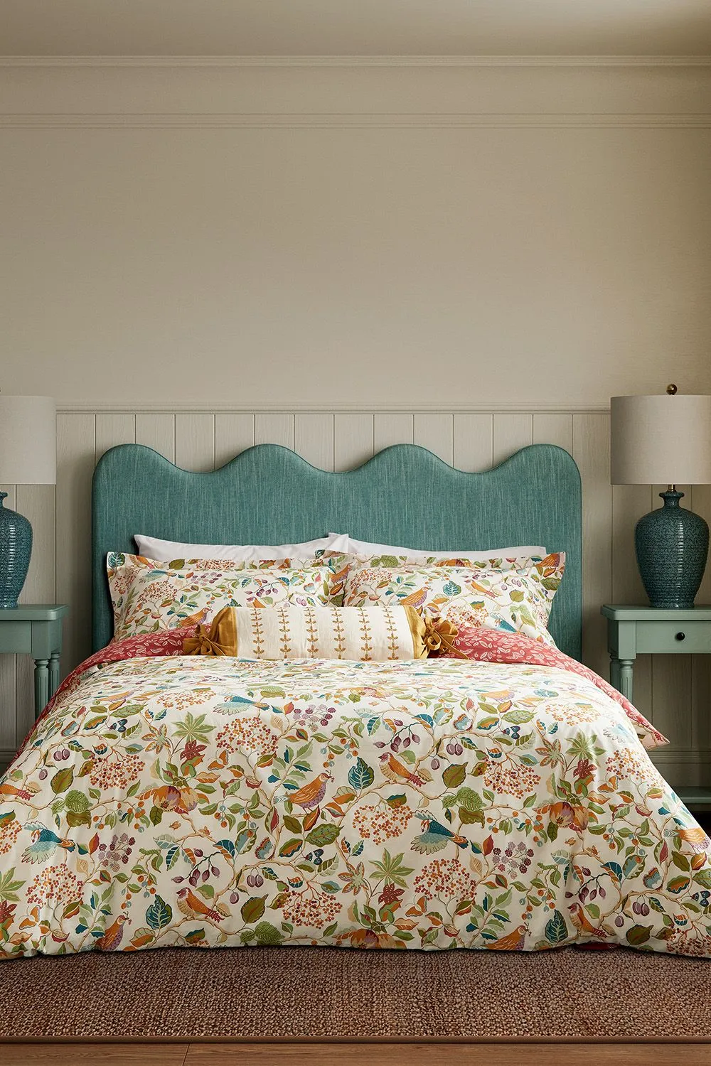 Sanderson 'Birds & Berries' Cotton Duvet Cover Set