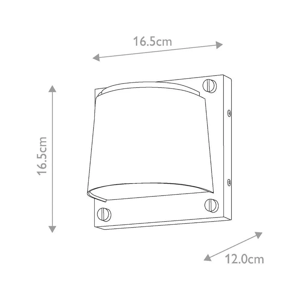 Netlighting Scout 1 Light Small Outdoor Wall Light Satin White IP44 2