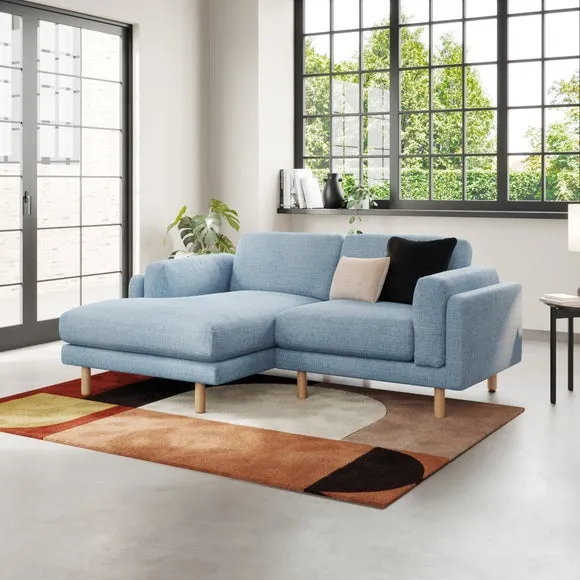 Newton Chunky Tonal Weave Corner Chaise 1
