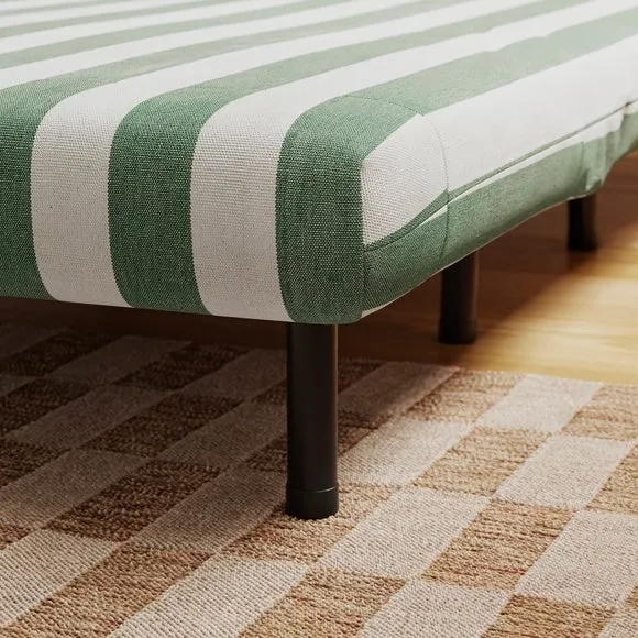 Phoebe Woven Stripe Small Double 2 Seater Sofa Bed 4