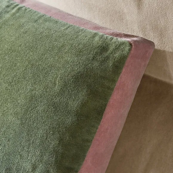 Box Edge Cotton Velvet Cushion 2
