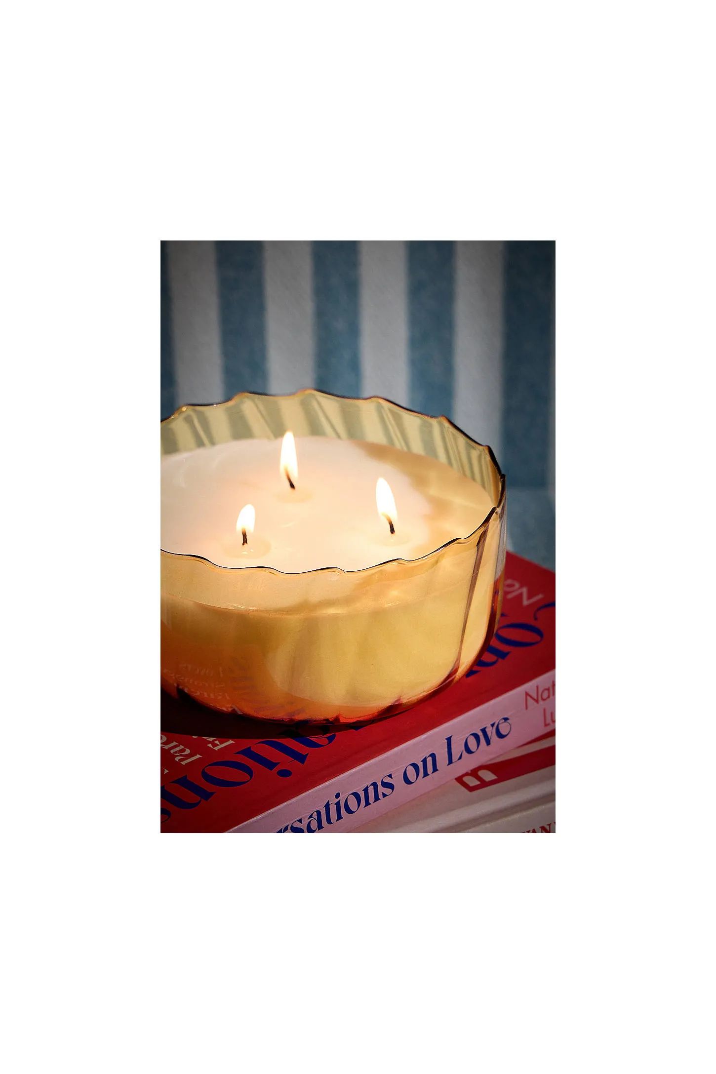 Paddywax Ripple Golden Ember 12oz Glass Candle ALL 2
