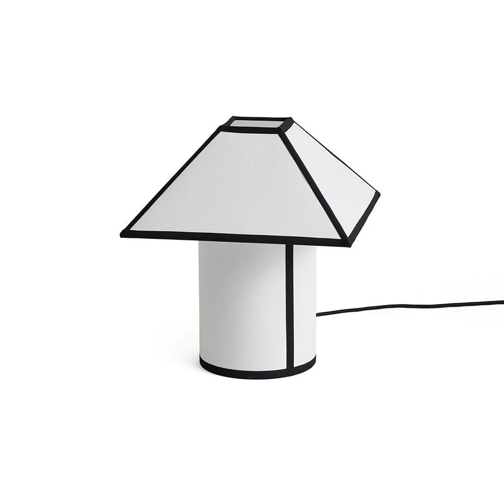 HAY Ava Pyramid Table Lamp White/Black Small 2