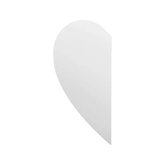 Wing Frameless Left Half Heart Wall Mirror 2