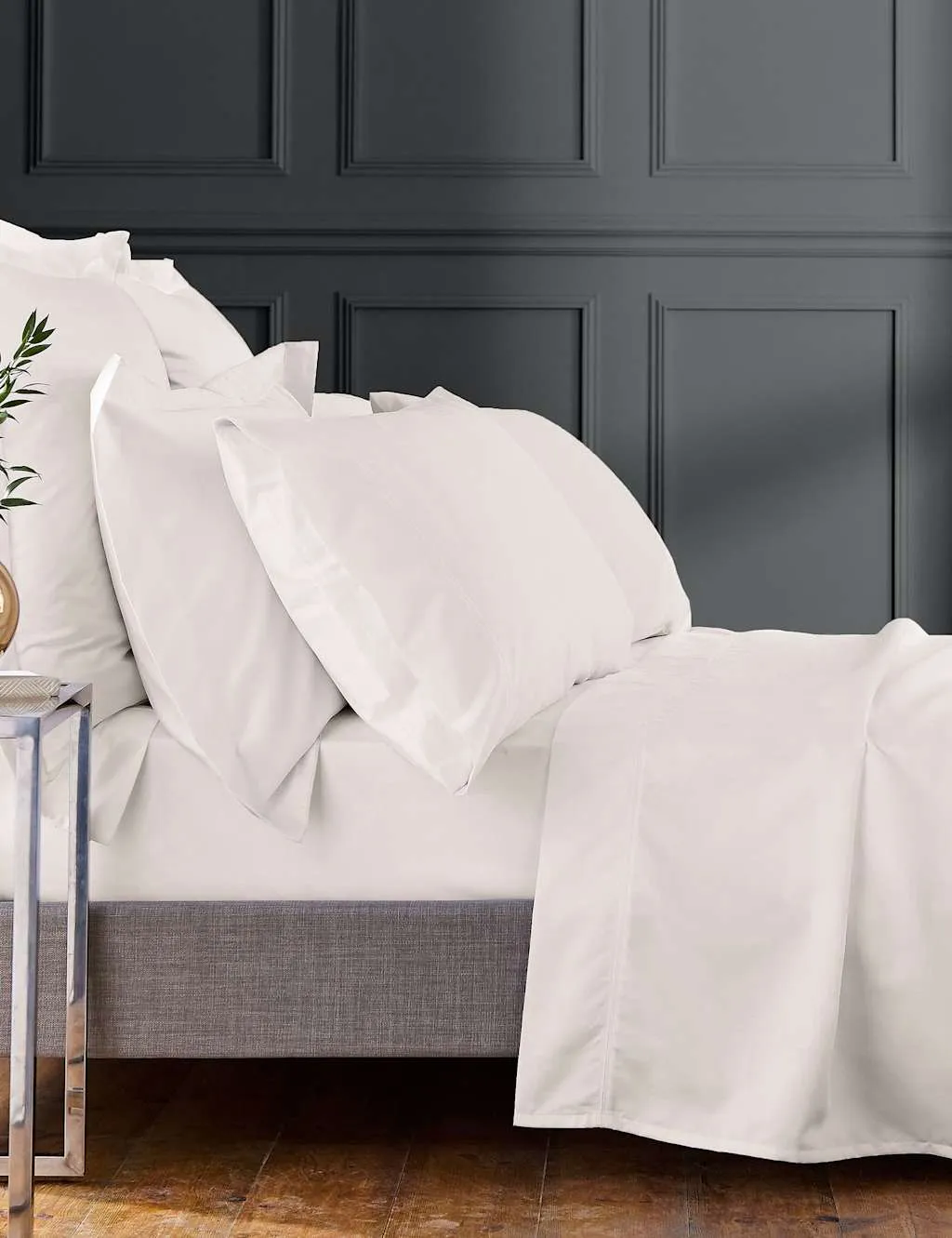 Bedeck of Belfast Egyptian Cotton 1000 Thread Count Flat Sheet Light Cream