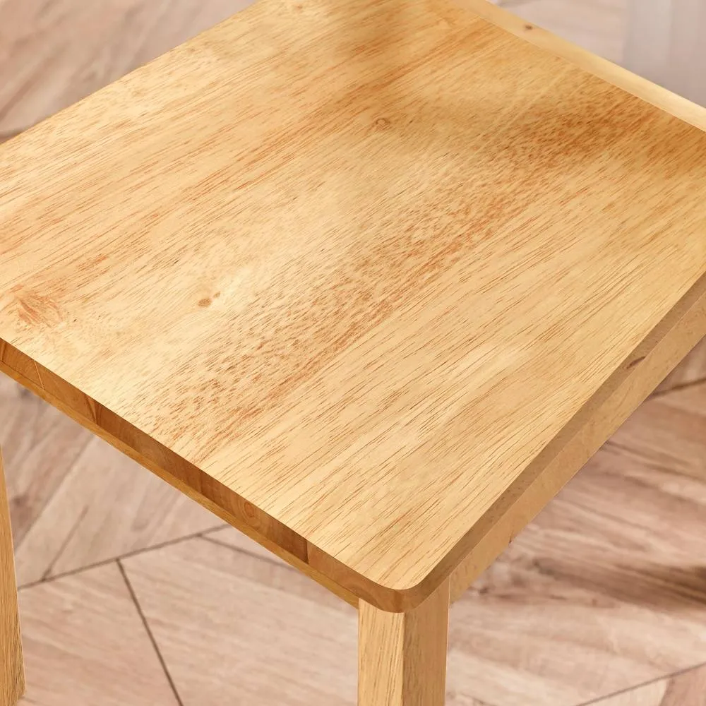 FurnitureboxUK 2x Whitby Oak Effect Solid Wood Dining Chairs in Light Brown 6