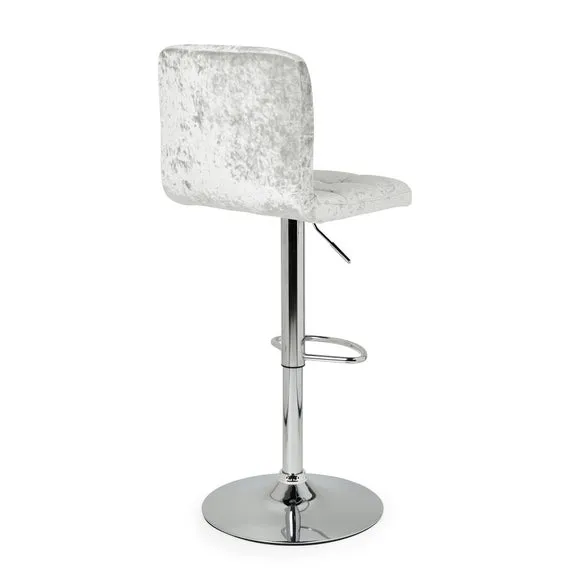 Jasmine Adjustable Height Swivel Bar Stool, Velvet 4