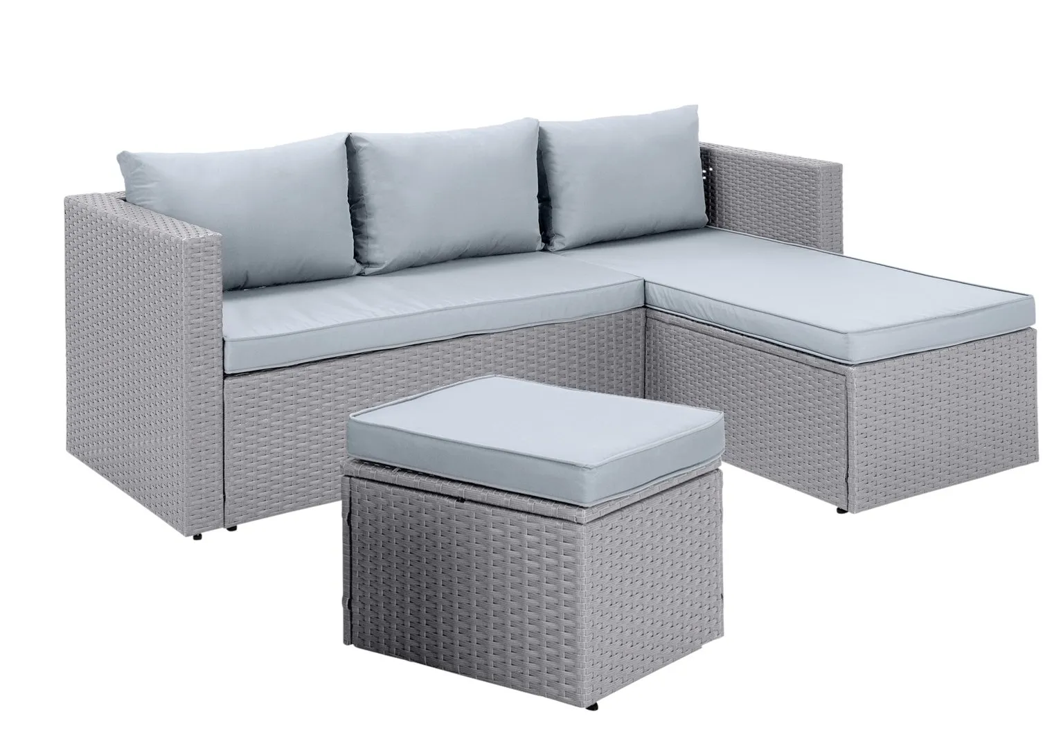 Habitat Mini Corner Sofa Set with Storage - Grey