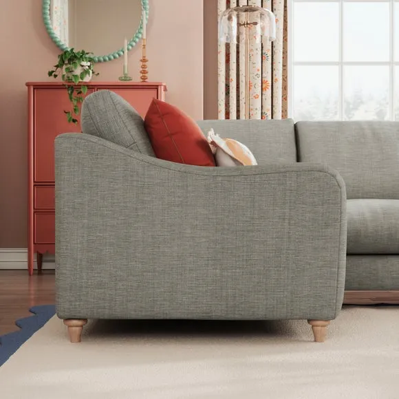 Hattie Slub Faux Linen Corner Sofa 2