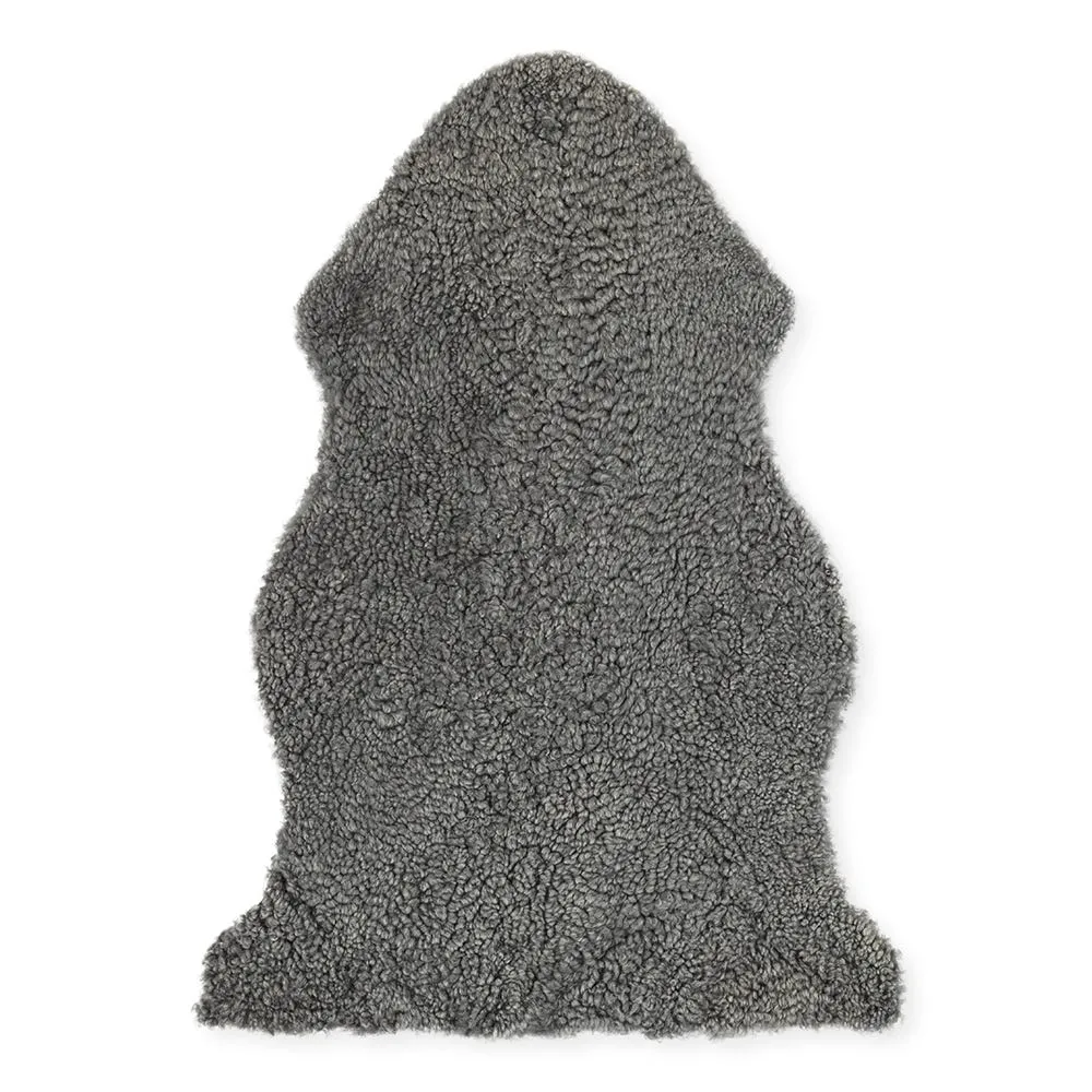 Natures Collection New Zealand Curly Sheepskin Light Grey 90 x 60cm 2
