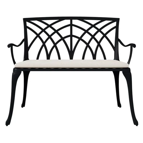 Cast Aluminium 2 Seater Bench 4