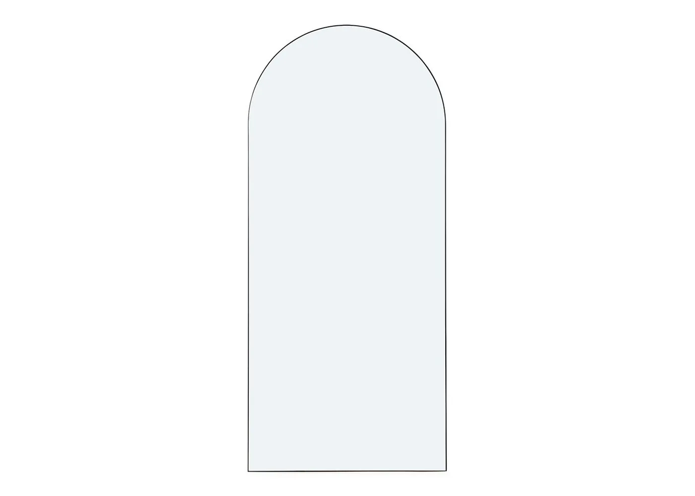 Heal's Fine Edge Floor Arch Mirror Black