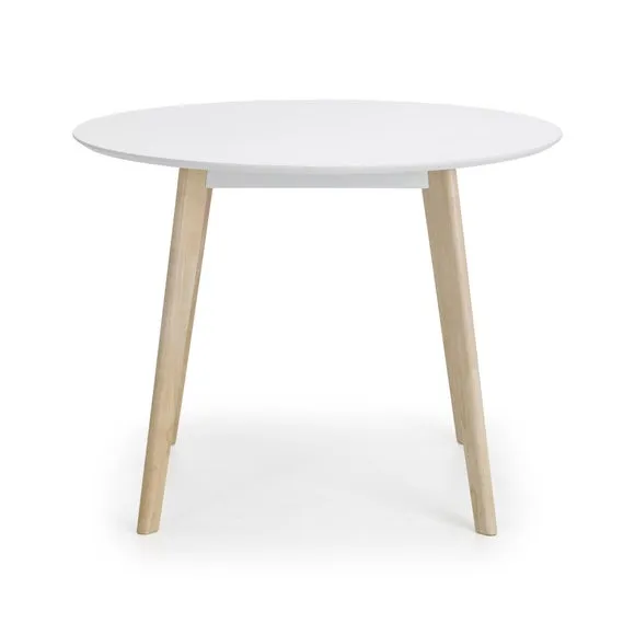 Casa 4 Seater Round Dining Table, White 3