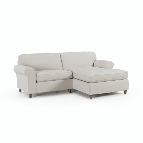 Flori Chenille Soft Texture Corner Chaise Sofa 6