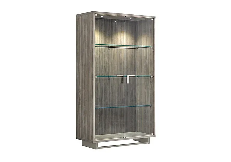 Venezia 2 Door Curio Cabinet - Grey