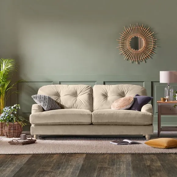 Martha Vintage Velvet 3 Seater Sofa