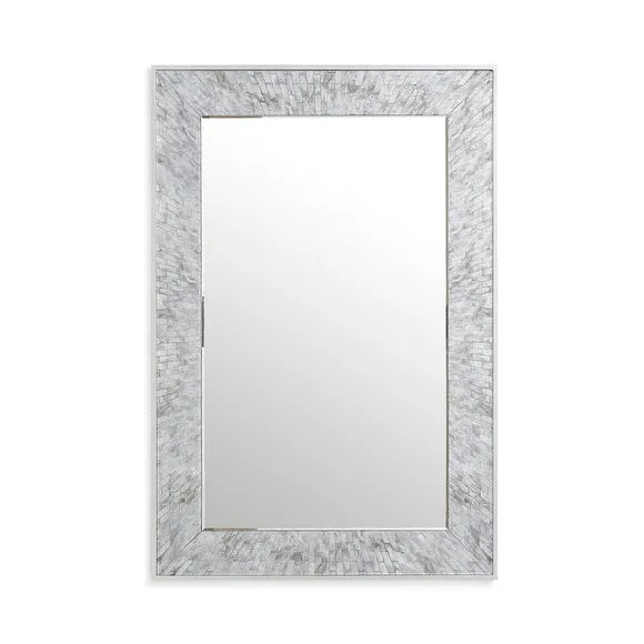 Luxe Tiled Rectangle Overmantel Wall Mirror 5